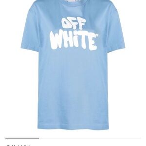 Off-White Light Blue 70s Logo T-Shirt